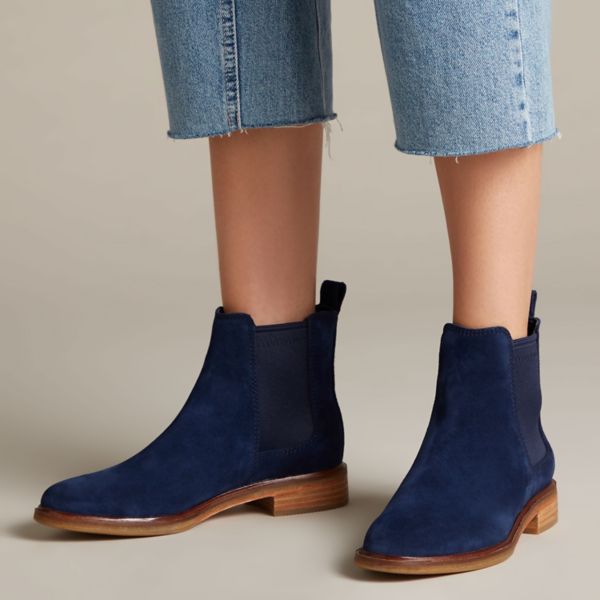 Clarks Womens Clarkdale Arlo Ankle Boots Navy | UK-5638719